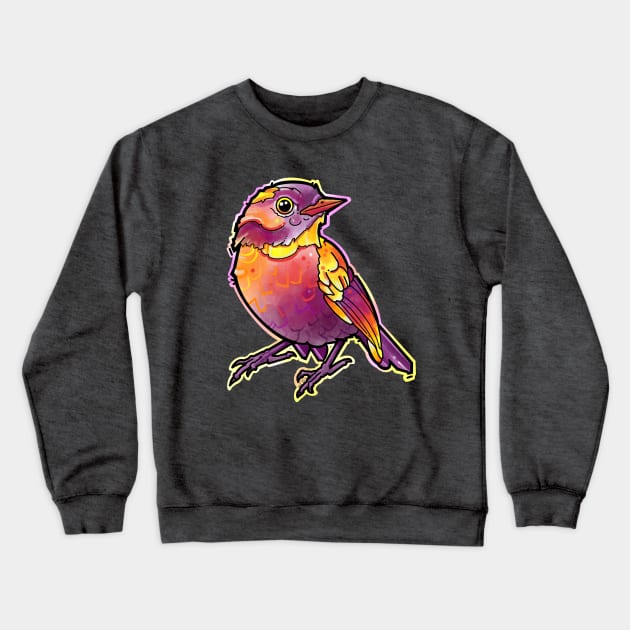 watercolor bird, cute and colorful Crewneck Sweatshirt by weilertsen